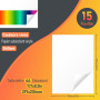 Tixlux 15 feuilles de papier autocollant vinyle pour imprimante jet d'encre, Fini Brillant, autocollant, sèche rapidement, coule