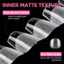 UNA GELLA Capsule Americaine Ongle Ballerine Extra Courte, 216 Pièces 12 Tailles Forme Coffin en Acrylique Full Cover Autocollan