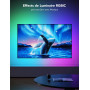 Govee Bande Lumineuse TV, 3,8m Rétroéclairage RGBIC pour TV 55-65 inch, Ruban LED Smart, Bluetooth 2,4G Wi-Fi Contrôle, Fonction