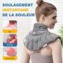 UNCN Coussin Chauffant Micro-onde pour le Cervical | 45×26CM | Bouillotte Micro-Onde Noyau de Cerise Graine de Lin | Tissu ultra