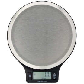 Amazon Basics Balance de cuisine numérique, sans bisphénol A, en acier inoxydable avec affichage LCD (piles fournies), Noir