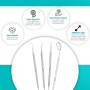 HOKIN 4pcs Detartreur Dentaire Kit Dents en acier Inoxydable kit de Nettoyage Calcul Calculateur de Plaque Hygiène Scanner Croch