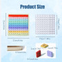 Tableau Activité Montessori de Mathématiques en Bois 1-100 Chiffres Continus Jouets de Puzzle de CouleursTableau Numérique Convi