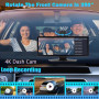 Caméra embarquée sans fil 10,26" - Rotation à 360° - 4K - Pour voiture Android - Récepteur audio stéréo de voiture - Avec caméra