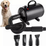 Memows Pulseur Chien Professionnel Souffleur Chien Séchoir Sèche-Poils Toilettage Sèche-Cheveux pour Chien 2800W Sèche-Cheveux p