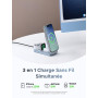 UGREEN MagFlow 3 en 1 Qi2 25W Chargeur Induction iPhone Certifié Compatible avec MagSafe iPhone 17 16 15 14 13 Air Plus Pro Max 