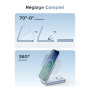 UGREEN MagFlow 3 en 1 Qi2 25W Chargeur Induction iPhone Certifié Compatible avec MagSafe iPhone 17 16 15 14 13 Air Plus Pro Max 