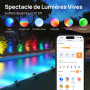 Linkind Spot Solaire Exterieur Smart SL5 avec Détecteur de Mouvement, 16 Millions de Couleurs, Contrôle de Groupe, Synchro Musiq