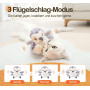 Migipaws Jouet pour Chats Oiseau battant, gazouillis de bécassine Plus Vrai Que Nature, Jouet activé par Le Toucher pour Chats, 
