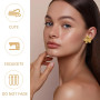 Boucles d’oreilles en or pour femmes, clou de fleurs, boucle vintage
