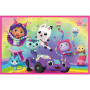 Trefl - Puzzle 2 en 1 : Gabby's Dollhouse, Les Jeux avec Gabby - 2 x 24 Pièces, Ensemble de Deux Puzzles pour Les Enfants à part