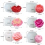 Bougies moules en silicone Lot de 6 en forme de fleur 3D pour fabrication de savon, bougies, gâteaux, bonbons, pâtisserie, desse