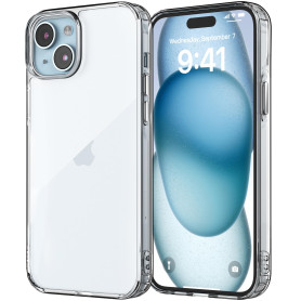 Jupitrix Coque for iPhone 15 6,1 Pouces, Coque Transparente Anti-Jaunissement Telephone Case Antichoc Housse Mince Étui de Prote