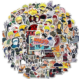 LYLSDSB Lot de 100 autocollants pour ordinateur portable - Motif : dessin animé Naruto - Pour voiture, moto, vélo, bagages, skat