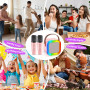 Gontence Machine Karaoke Enfant avec 2 Micros Enfants - Karaoké pour Enfants - Jouet Fille 3-10 Ans - Cadeau Fille 3-12 Ans - Mi