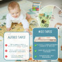 HuBorns - Tapis Bebe Pliable 200x180, Tapis d'Eveil Bebe Reversible avec Bord Renforcé pour Plus Sécurité, Tapis de Jeux Bebe Ep