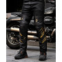 IRON JIA’S Genouillères Moto Hommes Hiver, Equipement de Protection CE2 Amovible, Chaud Imperméable et Coupe-Vent