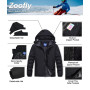 Zoofly Veste Homme Hiver Coupe-Vent Manteau Ski Homme Poches Zippées Veste Imperméable Chaud Doublure Polaire Veste De Montagne 