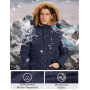 TACVASEN Homme Veste Homme Hiver Décontracté Veste Homme Coupe-vent Veste Homme Chaude Veste Homme Polaire Parka Capuche