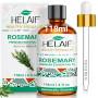 HELAIF Huile Essentielle de Romarin 118 ml, Pour Peau, Visage, Cheveux et Ongles,Aromathérapie, Diffuseur, Massage, Fabrication 