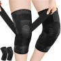 Fefod Genouillère Sport, 2PCS Genouillère Élastique Réglable, Genouillère Rotulienne et Ligamentaire, Compression Genouillère, R