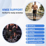 Fefod Genouillère Sport, 2PCS Genouillère Élastique Réglable, Genouillère Rotulienne et Ligamentaire, Compression Genouillère, R