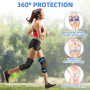 Fefod Genouillère Sport, 2PCS Genouillère Élastique Réglable, Genouillère Rotulienne et Ligamentaire, Compression Genouillère, R