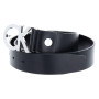 Calvin Klein Ceinture Femme Ck Logo Belt 3,5 cm Cuir