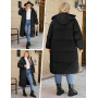 Tuopuda Doudoune Femme Manteau Longue d'hiver Imperméable Hiver Chaud Veste Matelassee Parka à Capuche Manteau Outercoat avec Po