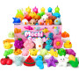 JOYIN Mochi Squishy Toys Lot de 25 Mini Jouets Mochi pour Enfants, Jouets Anti-Stress Kawaii, ​​Sacs à friandises avec boîte de 