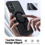 LeYi Coque Magnétique pour Samsung Galaxy A56 5G, avec 2 Verre Trempé,Compatible avec MagSafe,Étui Housse Antichoc Bumper TPU Do