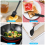 Spatule Silicone,Ustensiles de Cuisine,Spatule Cuisine,Résistant à la Chaleur Jusqu'à 230 ° C, Noir, Silicone, Résistant à la Ch