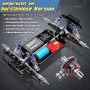 HAIBOXING Voiture télécommandée 1:18 sans balais, voiture RC 4WD 48 + km/h, haute vitesse, 2,4 GHz, voiture de course tout terra