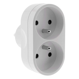 Multiprise biplite pour façade 16A - Blanc - Zenitech