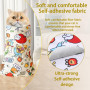 Sac de Toilettage pour Chat, Auto-Adhésive Sac de Contention Chat, Couverture Anti-Morsures et Anti-Griffures avec Motif Graffit