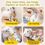 Sac de Toilettage pour Chat, Auto-Adhésive Sac de Contention Chat, Couverture Anti-Morsures et Anti-Griffures avec Motif Graffit
