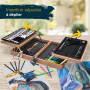Artina 127pcs Set de Peinture XXL avec Coffret en Bois FSC® Bologna – Acrylique, Aquarelle, Crayons de Couleur, Crayons Pastel &