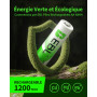 EBL 8PCS AA Piles Rechargeables Ni-MH 2800mAh Plus Haute Capacité, Piles AA R6 Rechargeables avec boîtes de Piles, Écologique et