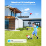 SEHMUA 3G/4G LTE Camera Surveillance Exterieure sans Fil, Camera Solaire 4G avec Carte Sim, Détection Humaine PIR et Alarmes de 