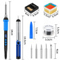 Dreamhigh® Fer A Souder Electronique De Precision Kit 90W Température Réglable 180-500°C Fer A Souder avec 50g Pâte à Souder,5 P