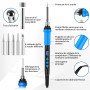 Dreamhigh® Fer A Souder Electronique De Precision Kit 90W Température Réglable 180-500°C Fer A Souder avec 50g Pâte à Souder,5 P