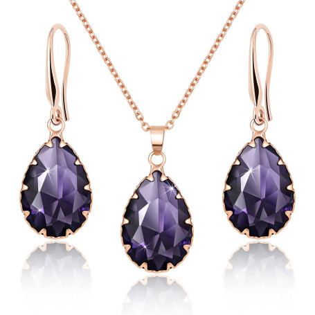 Linawe Ensemble de bijoux, bijoux de mariée, bijoux de mariage, bijoux de mariée, boucles d'oreilles suspendues et pendentifs, c