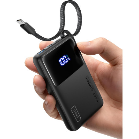 INIU Batterie Externe, Ultra Petit 10000mAh 45W PD3.0 QC4.0 Power Bank, Batterie Portable USB C Input & Output, Charge Rapide Po