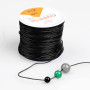 Fils de Perles Élastiques 100M Fil Elastique pour Bracelet 1.0mm Fil Extensible Élastique Noir pour Fabrication de Bracelet Bijo