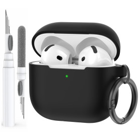 AhaStyle Coque AirPods 4 (2024) avec Kit Nettoyage Silicone Étui Protection pour AirPods 4ème Génération Anti-Rayures Housse pou