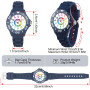 DTKID Montre Enfant Garçons,Filles, Montre pour Enfant avec Cadran Tournant, Étanche 30 M, Mode 12/24 Heures, Adaptée Aux Enfant