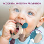 akolik Anneau de Dentition pour Bébé, Hochets de Dentition en Silicone Jouet de Dentition, Accessoires d'Allaitement Sans BPA po