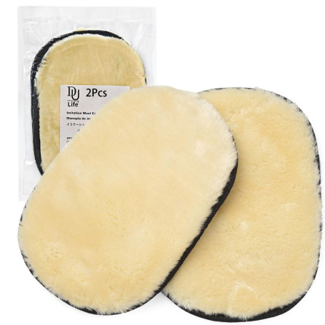 DU Life Gant de Lavage Voiture, 2pcs Laine Car Wash Mitts Set, Gants de Nettoyage Auto, Accessoires de Lavage pour Voiture, Séch