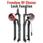 NANLIO Fourches de suspension de vélo 26/27,5/29" MTB Air Fork Réglage du rebond à distance Droite Fourche de montagne pour vélo