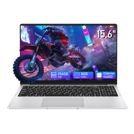 rumlawn Ordinateur Portable 15,6 Pouces 8Go RAM LPDDR4 256Go SSD (jusqu'à 1 to) PC Portable Celeron N4000 Processeur, 1920x1080P